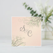 PixDezines Vanille Wirbel/Deuy-Kuchen pink Einladung (Stehend Vorderseite)