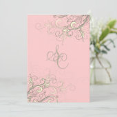 PixDezines Vanille Wirbel/Deuy-Kuchen pink Einladung (Stehend Vorderseite)