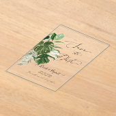 PixDezines Variegated Monstera n Tropical Foliage Acryleinladungen (Ablage )