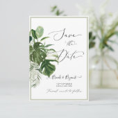 PixDezines Variegated Monstera n Tropical Foliage Einladung (Stehend Vorderseite)