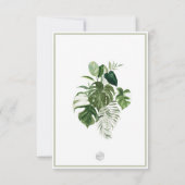 PixDezines Variegated Monstera n Tropical Foliage Einladung (Rückseite)