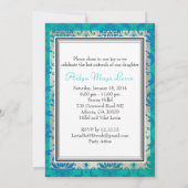 PixDezines Vendome Damask / Peak Blue Einladung (Rückseite)