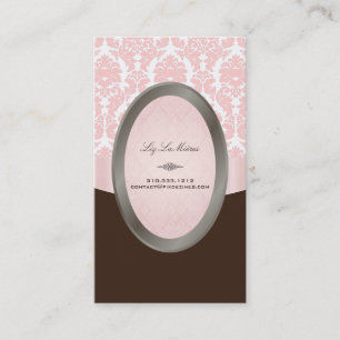 PixDezines versailles Damask/pink+Schokolade Visitenkarte