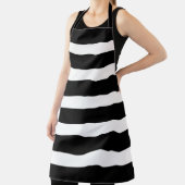 PixDezines-verstellbare schwarze und weiße Streife Schürze (InSitu)