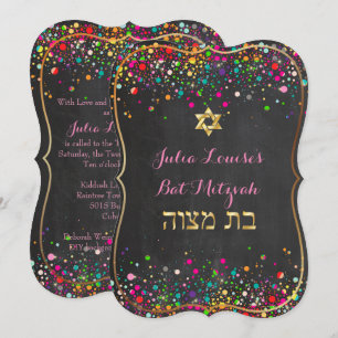 PixDezines verzauberte Kreidetafel-/Regenbogen-/Ba Einladung