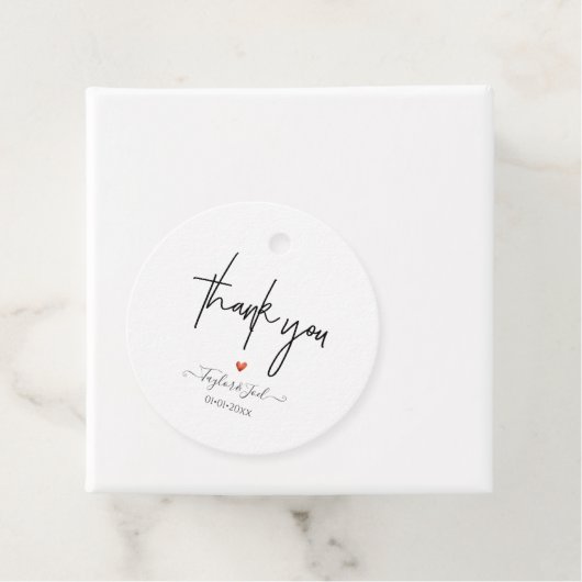 PixDezines Vielen Dank Chic Signature Script Geschenkanhänger (Beispiel)