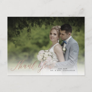 PixDezines Vielen Dank/Imitats Rose Gold Calligraf Postkarte