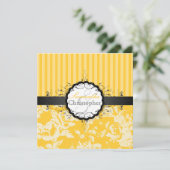 PixDezines Viktorianische Rose+Streifen/DIY-Farbe Einladung (Stehend Vorderseite)