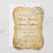 PixDezines VINTAG CREAM WIRBEL/IMITATS PARACHING Einladung (Rückseite)