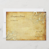 PixDezines VINTAG CREAM WIRBEL/IMITATS PARACHING Einladung (Rückseite)