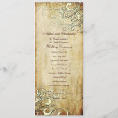 PixDezines Vintag Creme Wirbel Hochzeitsfeiern Programm (Rückseite)