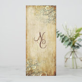 PixDezines Vintag Creme Wirbel Hochzeitsfeiern Programm (Stehend Vorderseite)