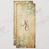 PixDezines Vintag Creme Wirbel Hochzeitsfeiern Programm (Vorne/Hinten)