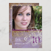 PixDezines Vintag Damask Swirl/2011 Abschluss Einladung (Vorne/Hinten)