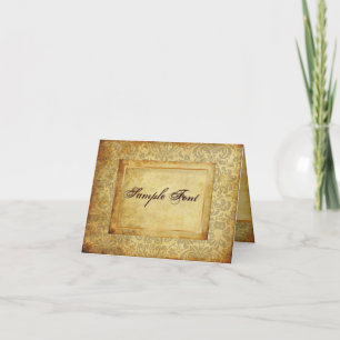 PixDezines Vintag Fidora Damask/DIY Schriftart+col Dankeskarte