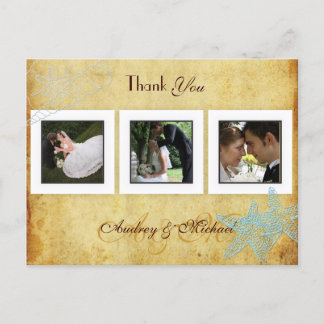PixDezines Vintag, Fotos für Hochzeiten am Strand Postkarte