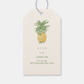PixDezines Vintag, geätzte Ananas Geschenkanhänger (Rückseite)