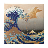 PixDezines Vintag, Great Wave, Hokusai 葛 飾 北 斎 の 神