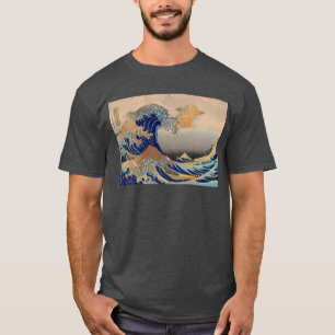 PixDezines Vintag, Great Wave, Hokusai 葛 飾 北 斎 の 神 T-Shirt