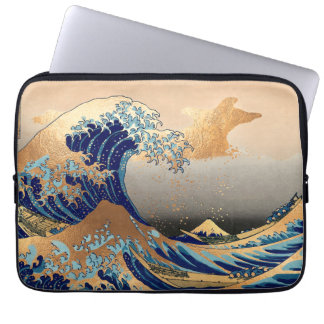 PixDezines Vintag, Große Welle, Hokusai 葛 飾 北 斎 の Laptopschutzhülle