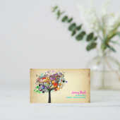 PixDezines Vintag Grunge Tree Trimmer, die Freude Visitenkarte (Stehend Vorderseite)