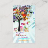 PixDezines Vintag Grunge Tree Trimmer, die Freude Visitenkarte (Rückseite)