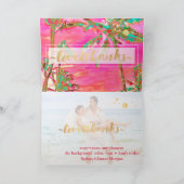 PixDezines Vintag Hawaii/Vielen Dank Dankeskarte (Innenseite)