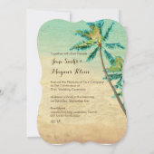PixDezines Vintag Hawaiian Beach/aquamarin Einladung (Rückseite)