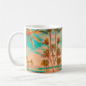 PixDezines Vintag Hawaiian Beach/Aquamarin Kaffeetasse (Links)