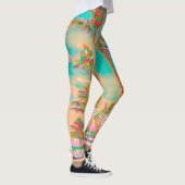 PixDezines Vintag Hawaiian Beach/Aquamarin Leggings (Rechts)