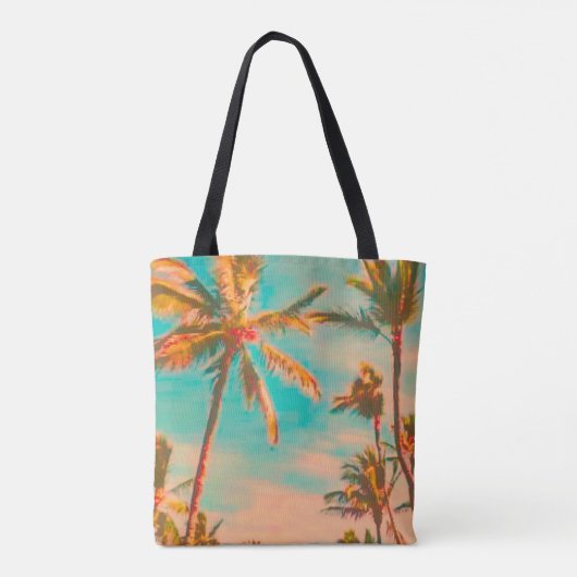 PixDezines Vintag Hawaiian Beach/Aquamarin Tasche (Rückseite)