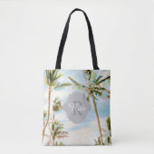 PixDezines Vintag Hawaiian Beach/Blue Tasche (Vorderseite)