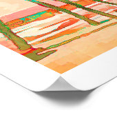 PixDezines Vintag Hawaiian Beach/Persimmon Poster (Ecke)