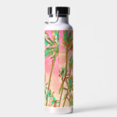 PixDezines Vintag Hawaiian Beach/Pink/Aquamarin Trinkflasche (Rechts)