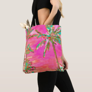 PixDezines Vintag Hawaiian Beach/Pink Tasche