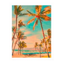PixDezines Vintag Hawaiian Beach