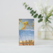 PixDezines Vintag Hawaiian Beach Scene Visitenkarte (Stehend Vorderseite)