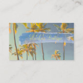PixDezines Vintag Hawaiian Beach Scene Visitenkarte (Rückseite)
