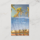PixDezines Vintag Hawaiian Beach Scene Visitenkarte (Vorderseite)