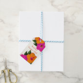 PixDezines Vintag/Hibiskus/ Geschenkanhänger (Mit Garn)