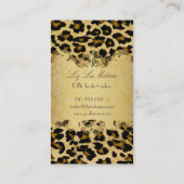 PixDezines Vintag Leopard Visitenkarte (Rückseite)