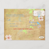 PixDezines Vintag Love Birds UAWG Postkarten (Rückseite)