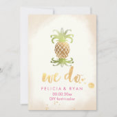 PixDezines Vintag Royal Hawaiian Pinapples Einladung (Vorderseite)