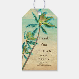 PixDezines Vintag Schwebende Palmen/Hawaii Geschenkanhänger