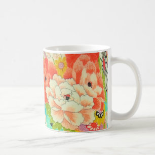 PixDezines Vintag Shirimen Kimono Kaffeetasse