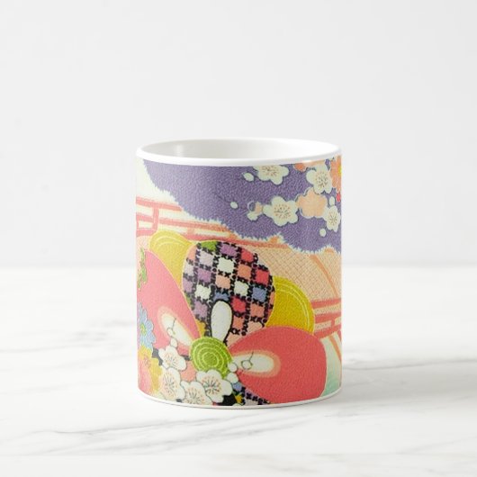 PixDezines Vintag Shirimen Kimono Kaffeetasse (Mittel)