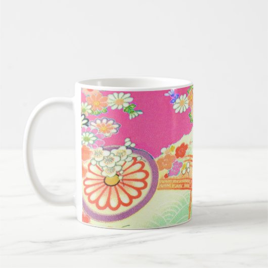 PixDezines Vintag Shirimen Kimono Kaffeetasse (Links)