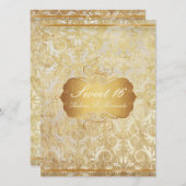 PixDezines Vintag süß 16/Prinzessin/Damast Einladung (Vorne/Hinten)