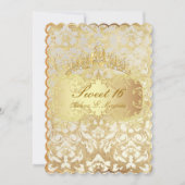 PixDezines Vintag Sweet 16/ Prinzessin/Perlendamas Einladung (Vorderseite)