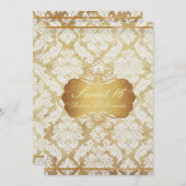 PixDezines Vintag Sweet 16/venezia damask Einladung (Vorne/Hinten)